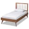 Baxton Studio Toru Mid-Century Modern Ash Walnut Finished Wood Twin Size Platform Bed 180-11108-11159-Zoro - alternate 1